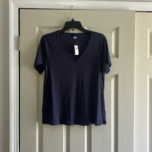 Old Navy Luxe Ribbed Short Sleeve Tee